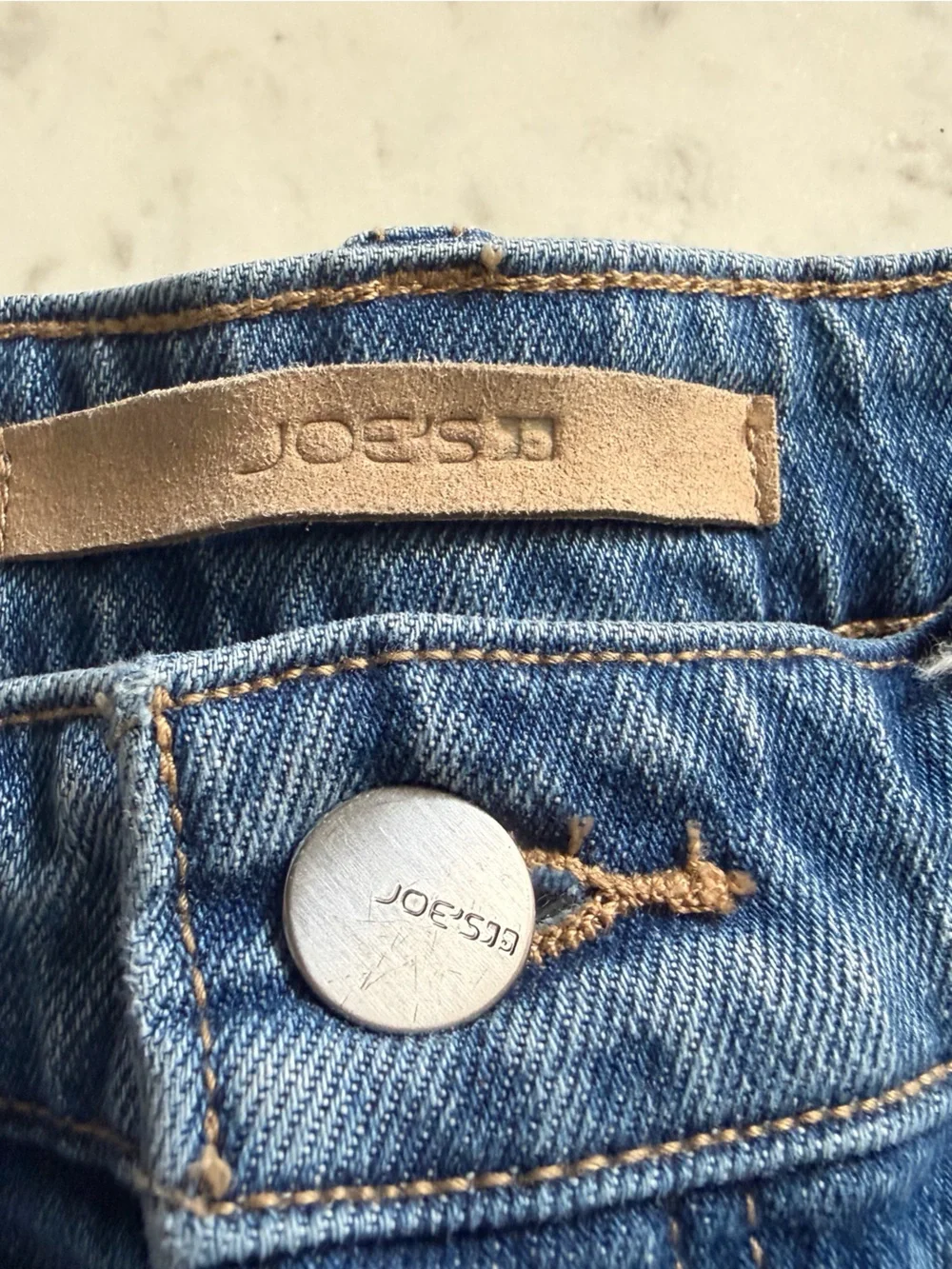 Anthropologie Light Blue Frayed-Hem Denim Shorts - Picture 2 of 5